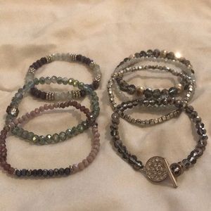 Set Of 7 Beaded Bracelets